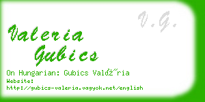 valeria gubics business card